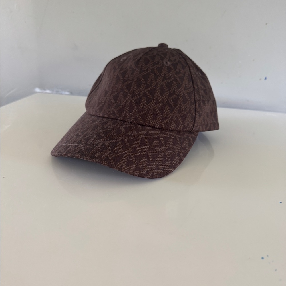 Michael Kors women’s adjustable brown signature monogram hat